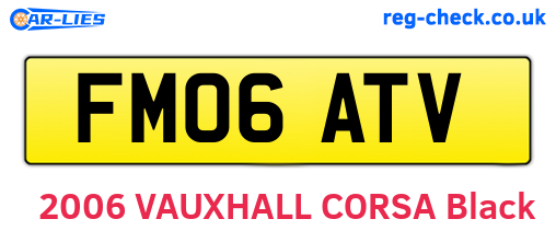 FM06ATV are the vehicle registration plates.