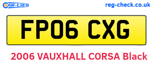 FP06CXG are the vehicle registration plates.