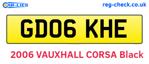 GD06KHE are the vehicle registration plates.