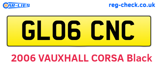 GL06CNC are the vehicle registration plates.