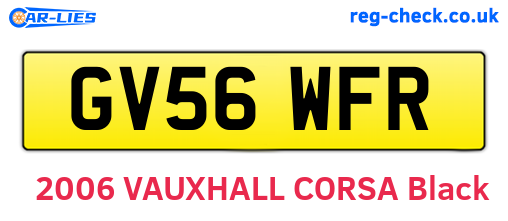 GV56WFR are the vehicle registration plates.