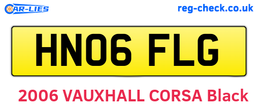 HN06FLG are the vehicle registration plates.