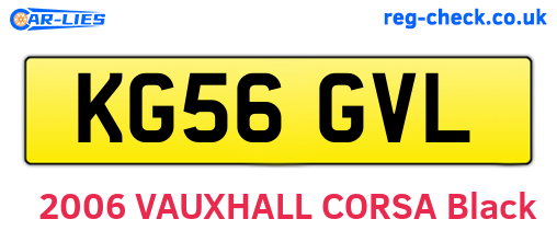 KG56GVL are the vehicle registration plates.