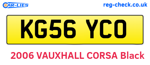 KG56YCO are the vehicle registration plates.