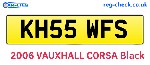KH55WFS are the vehicle registration plates.