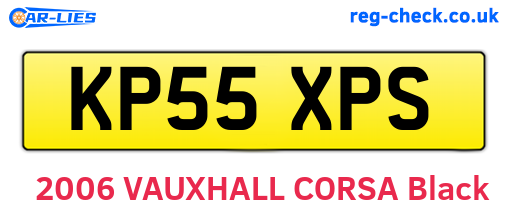 KP55XPS are the vehicle registration plates.