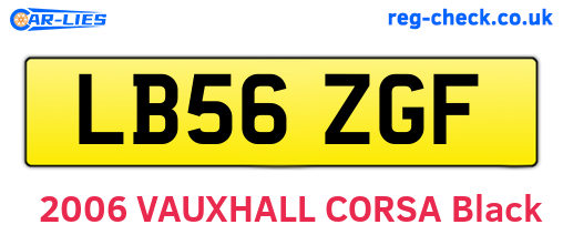 LB56ZGF are the vehicle registration plates.