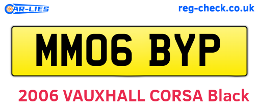 MM06BYP are the vehicle registration plates.