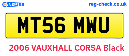 MT56MWU are the vehicle registration plates.