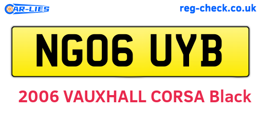 NG06UYB are the vehicle registration plates.