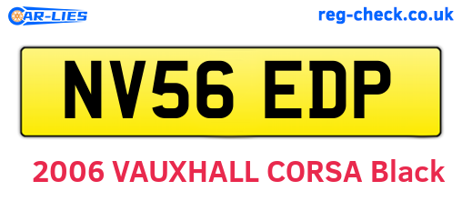 NV56EDP are the vehicle registration plates.