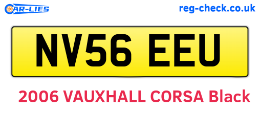 NV56EEU are the vehicle registration plates.