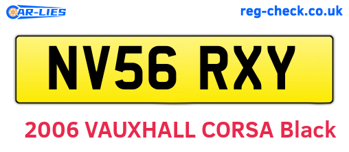 NV56RXY are the vehicle registration plates.