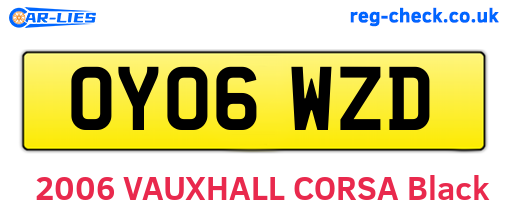 OY06WZD are the vehicle registration plates.