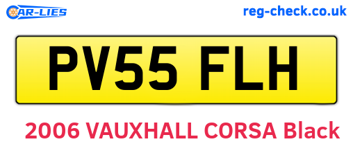 PV55FLH are the vehicle registration plates.