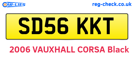 SD56KKT are the vehicle registration plates.