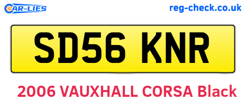 SD56KNR are the vehicle registration plates.