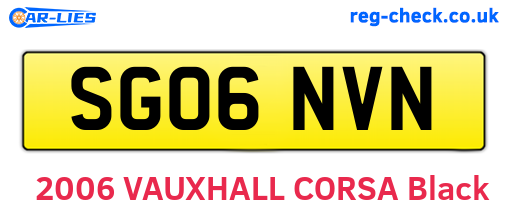 SG06NVN are the vehicle registration plates.