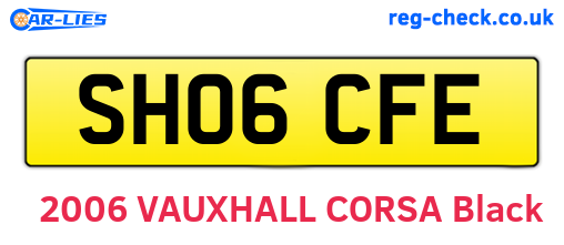SH06CFE are the vehicle registration plates.