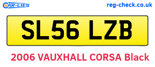 SL56LZB are the vehicle registration plates.