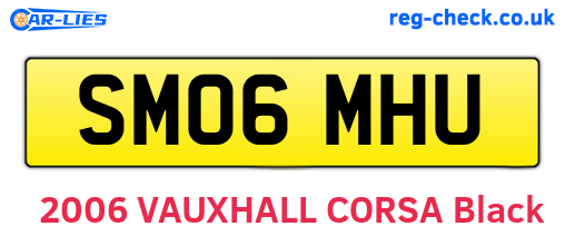SM06MHU are the vehicle registration plates.