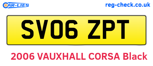 SV06ZPT are the vehicle registration plates.