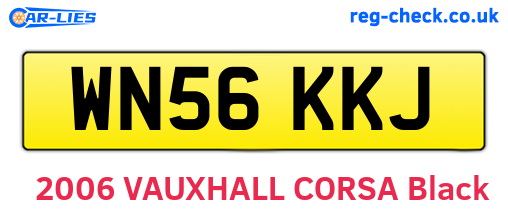 WN56KKJ are the vehicle registration plates.