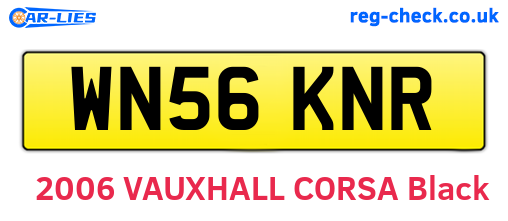 WN56KNR are the vehicle registration plates.