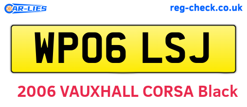 WP06LSJ are the vehicle registration plates.