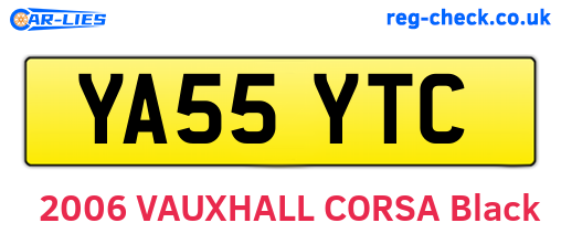 YA55YTC are the vehicle registration plates.