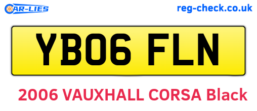 YB06FLN are the vehicle registration plates.