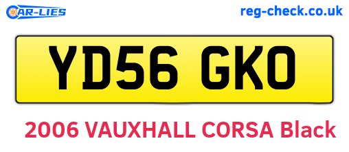 YD56GKO are the vehicle registration plates.