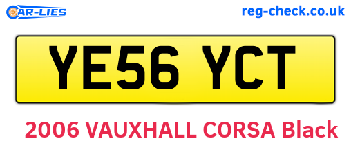 YE56YCT are the vehicle registration plates.