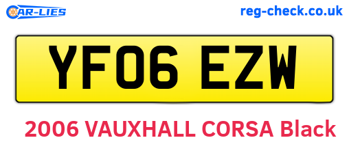 YF06EZW are the vehicle registration plates.