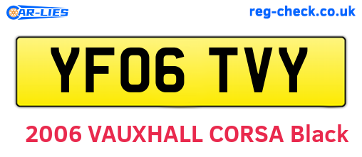 YF06TVY are the vehicle registration plates.