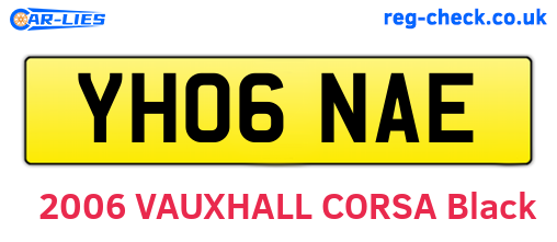 YH06NAE are the vehicle registration plates.