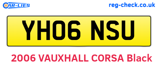 YH06NSU are the vehicle registration plates.
