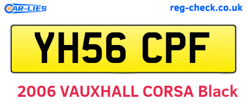 YH56CPF are the vehicle registration plates.