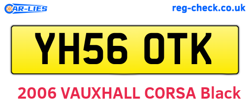 YH56OTK are the vehicle registration plates.