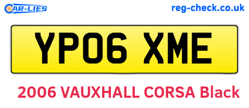 YP06XME are the vehicle registration plates.