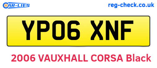 YP06XNF are the vehicle registration plates.