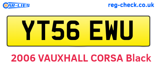 YT56EWU are the vehicle registration plates.