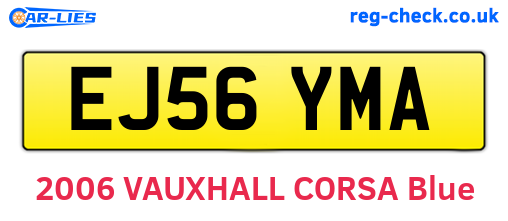 EJ56YMA are the vehicle registration plates.