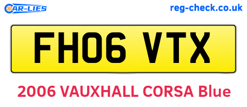 FH06VTX are the vehicle registration plates.