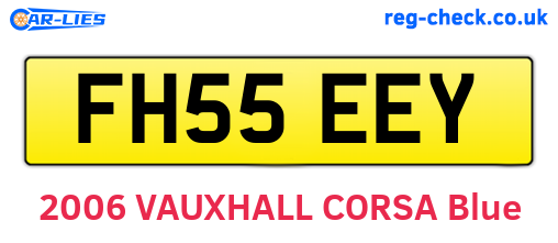 FH55EEY are the vehicle registration plates.