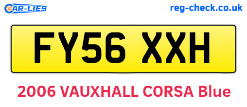 FY56XXH are the vehicle registration plates.