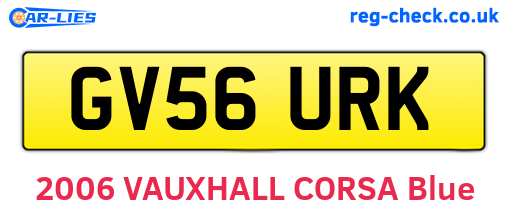 GV56URK are the vehicle registration plates.