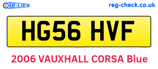 HG56HVF are the vehicle registration plates.