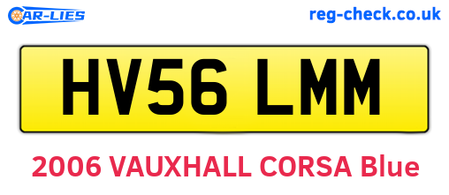 HV56LMM are the vehicle registration plates.