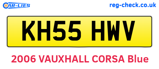 KH55HWV are the vehicle registration plates.